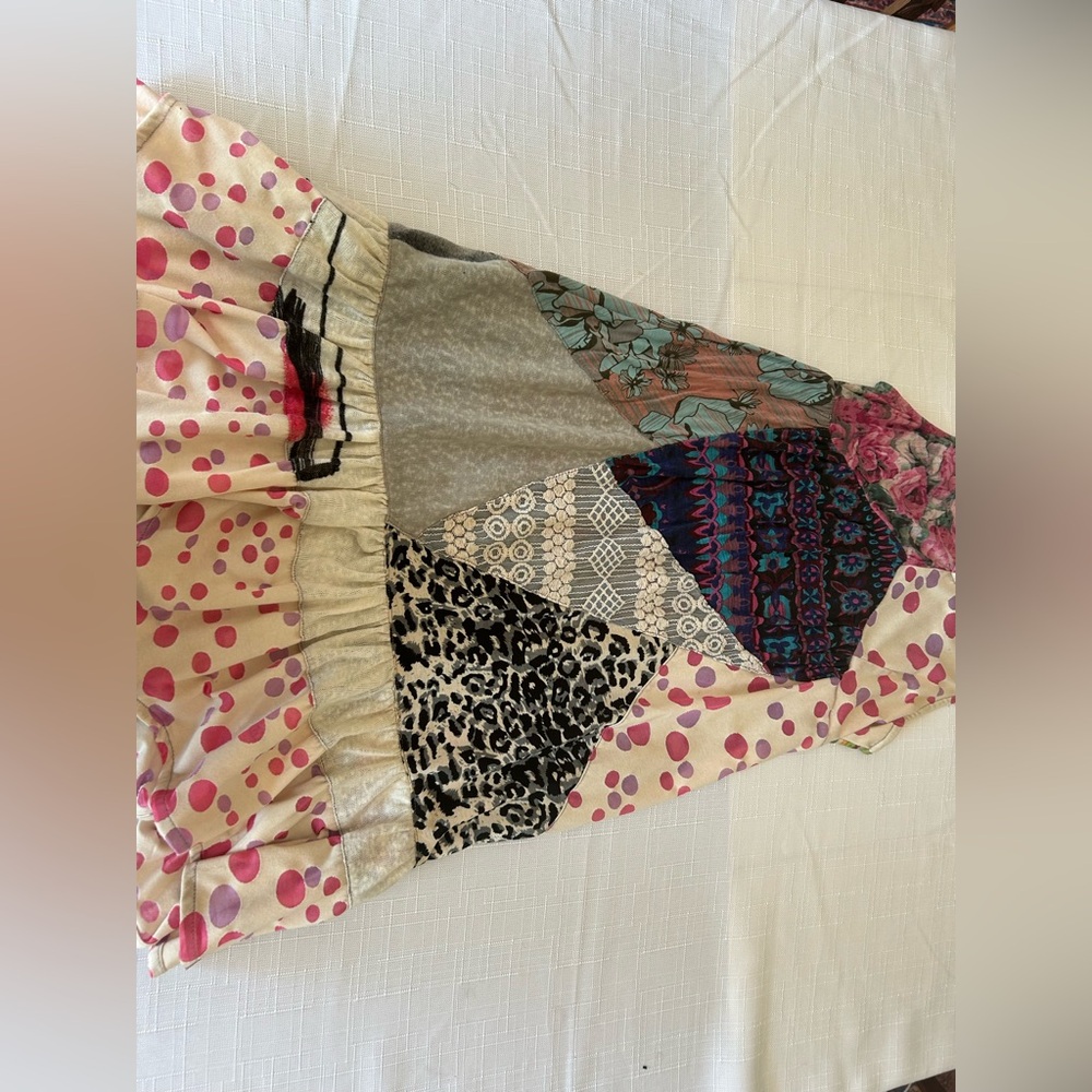 Sacred Threads Fun Pattern Asymmetrical Ruffled S… - image 6